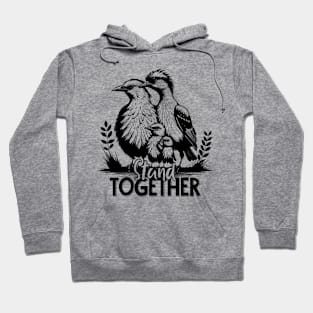 Stand Together, birds family Hoodie